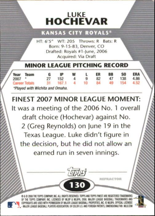 B1772- 2008 Finest Baseball Card #s 1-150 Inserts -You Pick- 15+ FREE US SHIP - Picture 295 of 332