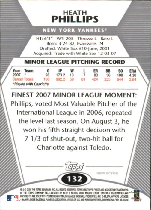 B1772- 2008 Finest Baseball Card #s 1-150 Inserts -You Pick- 15+ FREE US SHIP - Picture 297 of 332