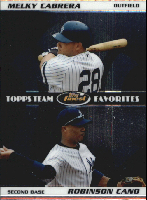 2008 Finest Topps Team Favorites Dual #CC Melky Cabrera/Robinson Cano