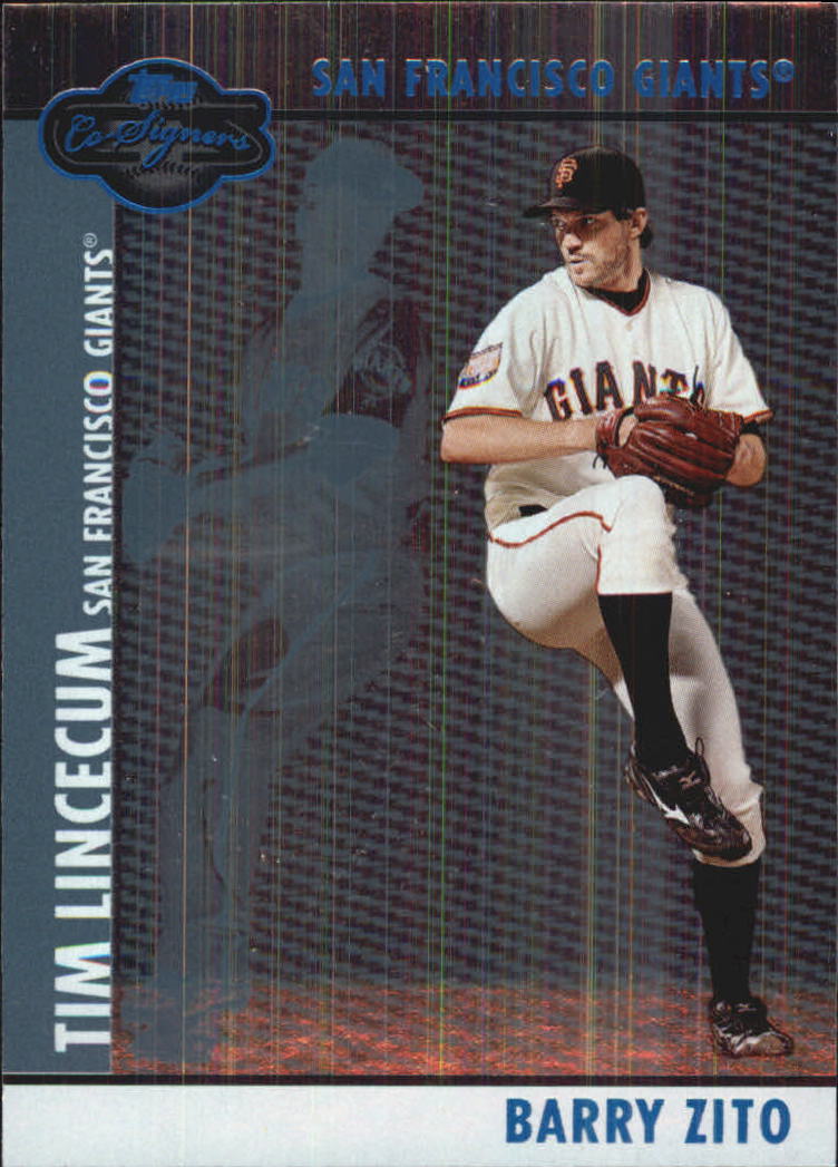 2008 Topps Co-Signers Silver Blue #18b Barry Zito/Tim Lincecum