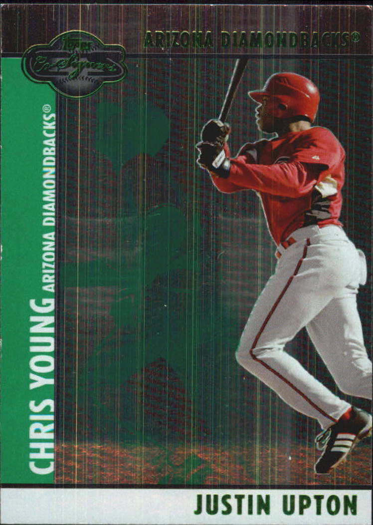 2008 Topps Co-Signers Silver Green #59b Justin Upton/Chris Young