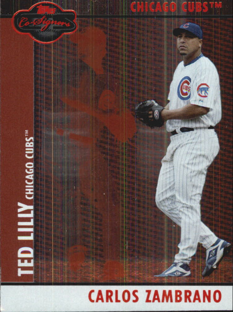 2008 Topps Co-Signers Silver Red #82b Carlos Zambrano/Ted Lilly