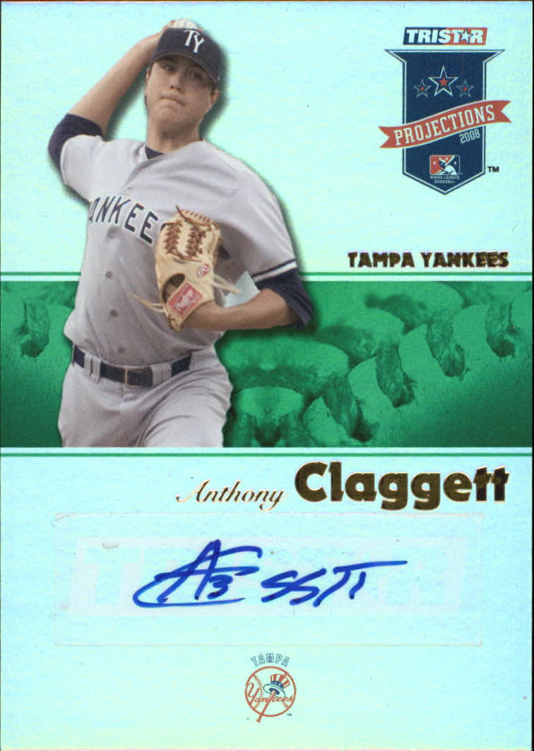 2008 TRISTAR PROjections Autographs Reflectives Green #7 Anthony Claggett