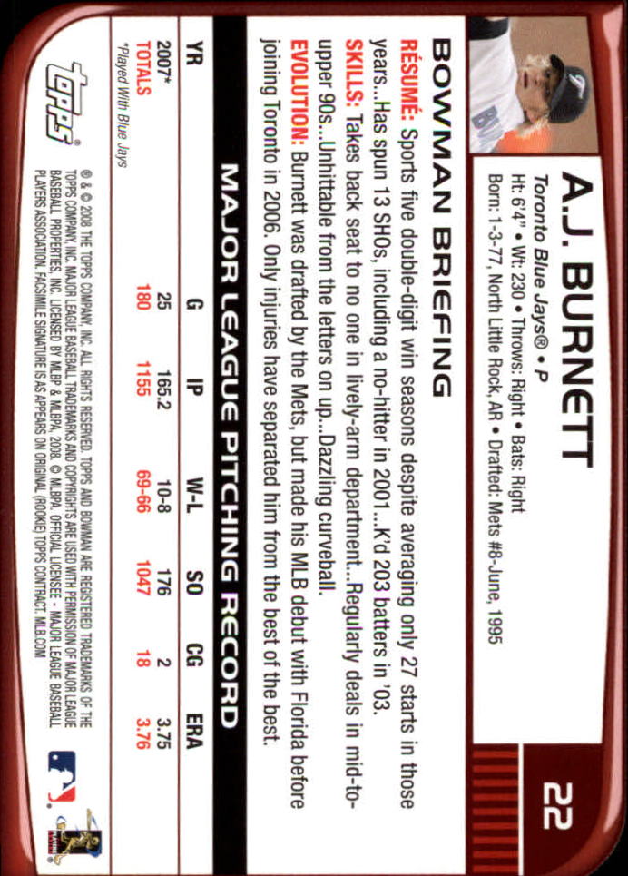2008 Bowman Baseball 1-250 You Pick Complete A Set - Picture 21 of 141