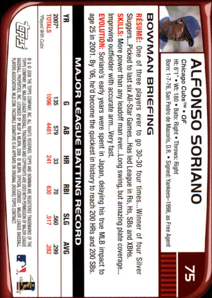 2008 Bowman Baseball 1-250 You Pick Complete A Set - Picture 43 of 141