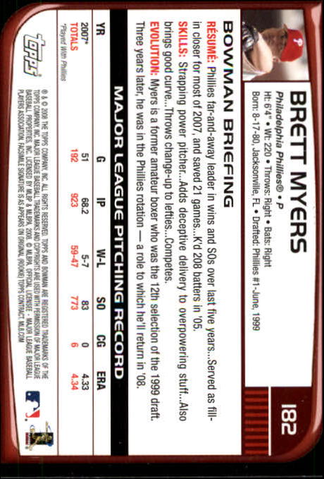 2008 Bowman Baseball 1-250 You Pick Complete A Set - Picture 115 of 141