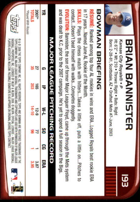 2008 Bowman Baseball 1-250 You Pick Complete A Set - Picture 123 of 141