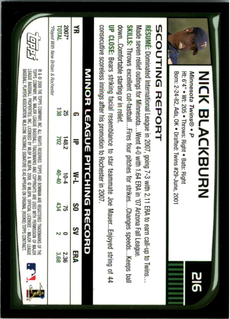 2008 Bowman Baseball 1-250 You Pick Complete A Set - Picture 137 of 141