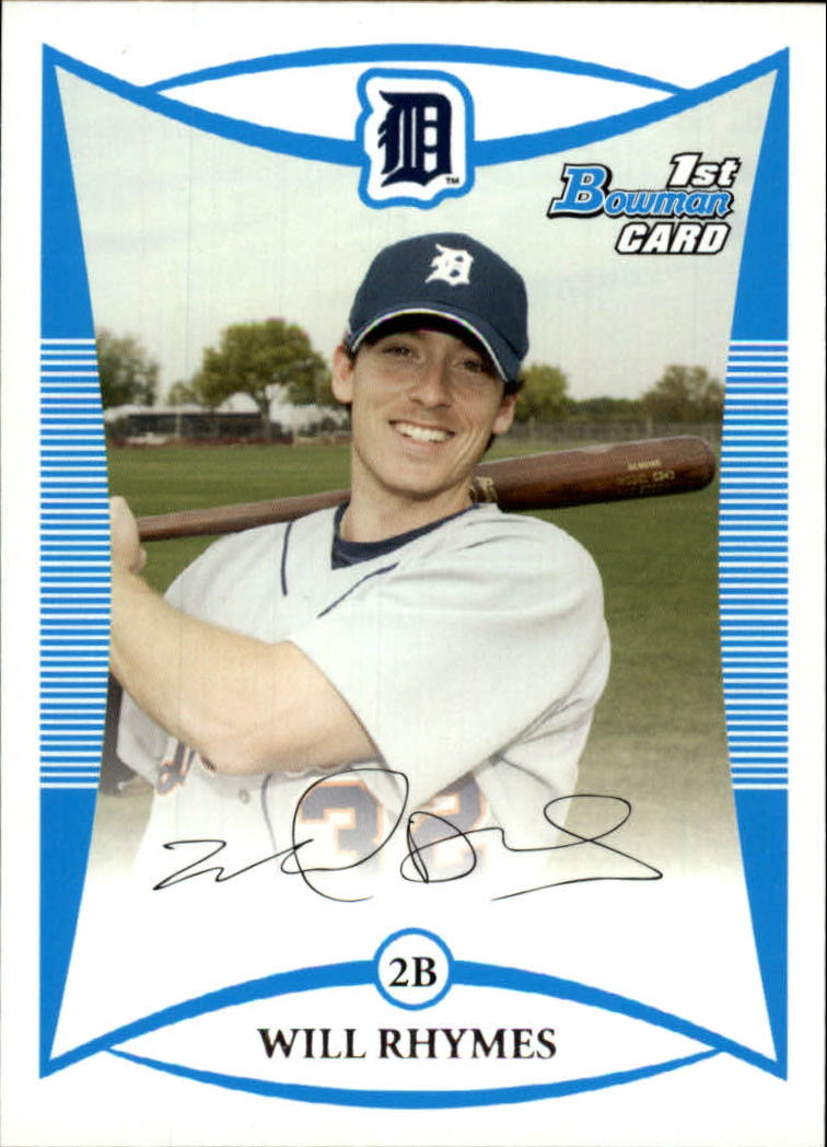 2008 Bowman Prospects #BP108 Will Rhymes