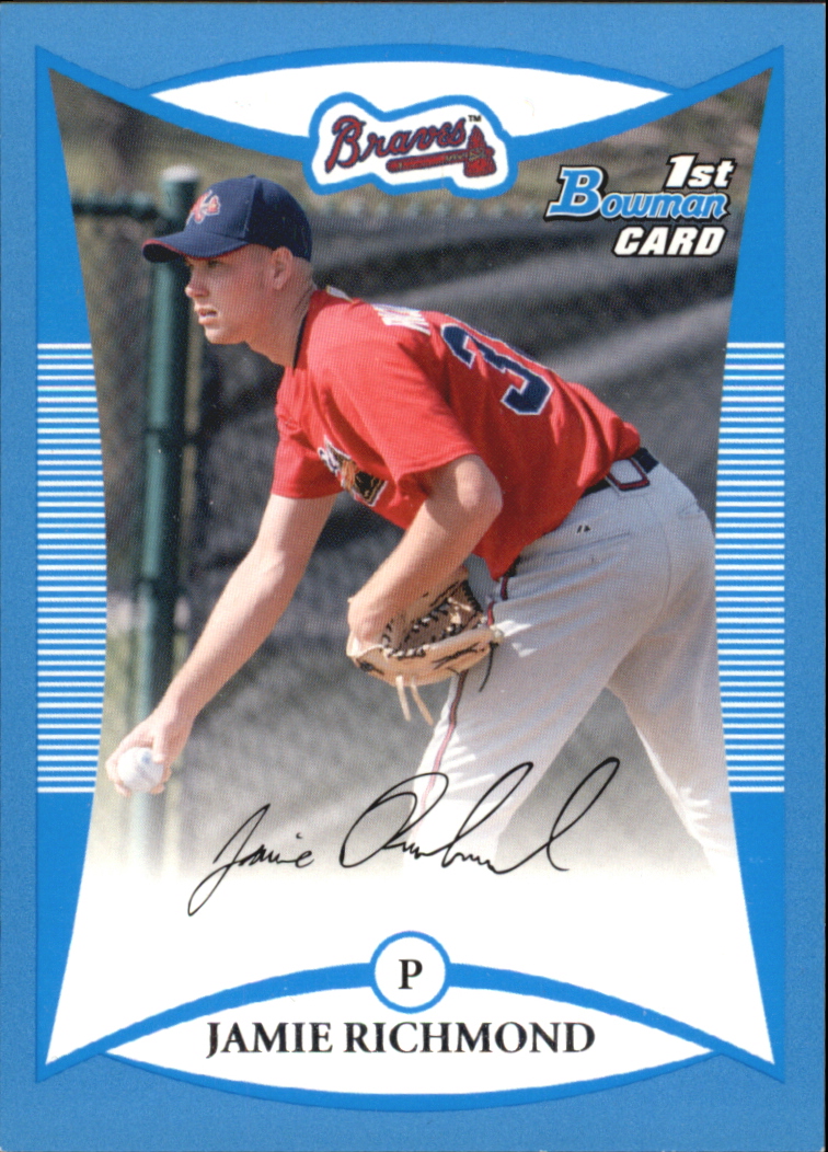 2008 Bowman Baseball "Prospects Blue" Parallel Insert Cards - Picture 2 of 31