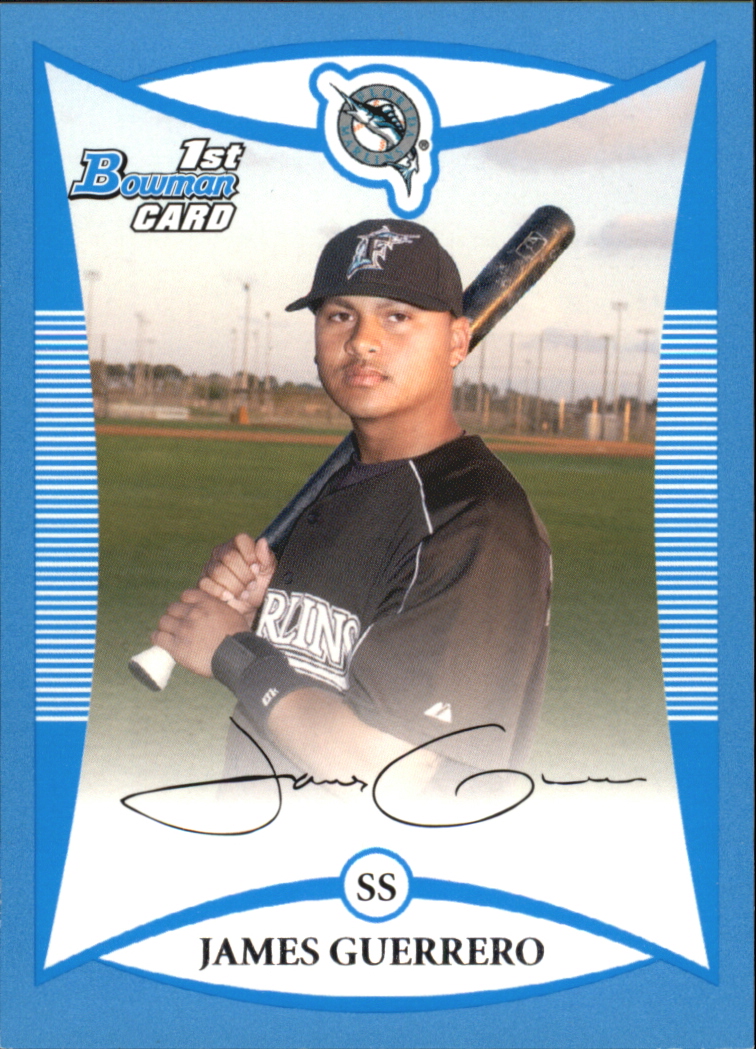 2008 Bowman Baseball "Prospects Blue" Parallel Insert Cards - Picture 22 of 31