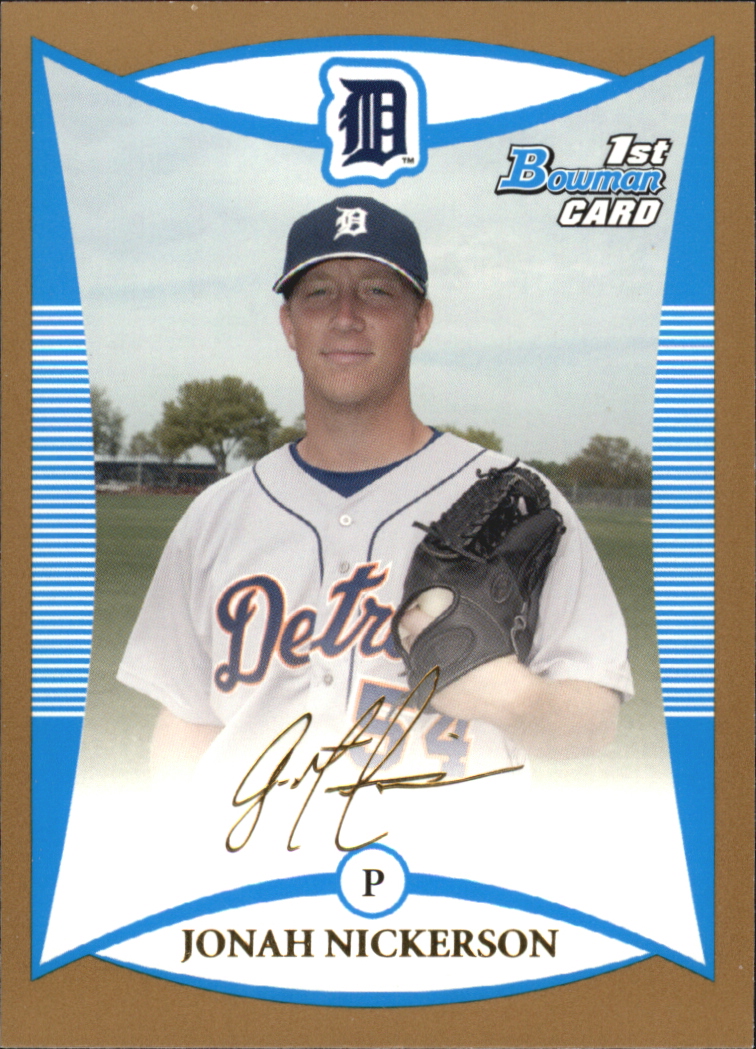 2008 Bowman Baseball "Prospects Gold" Insert Parallel Cards - Picture 20 of 151