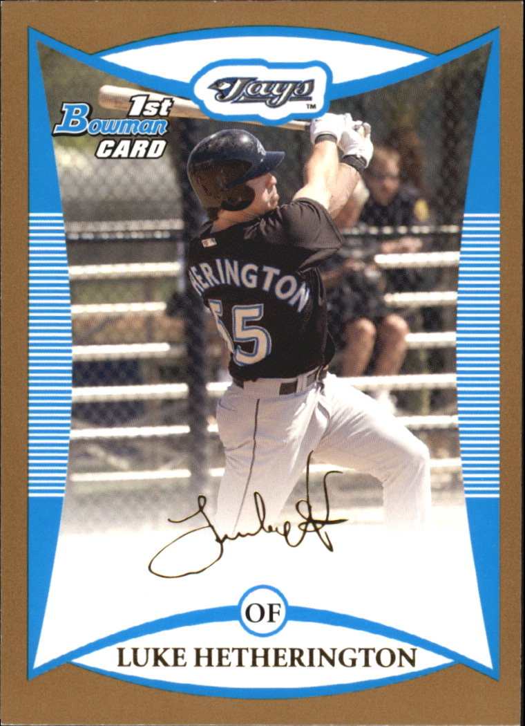 2008 Bowman Baseball "Prospects Gold" Insert Parallel Cards - Picture 44 of 151
