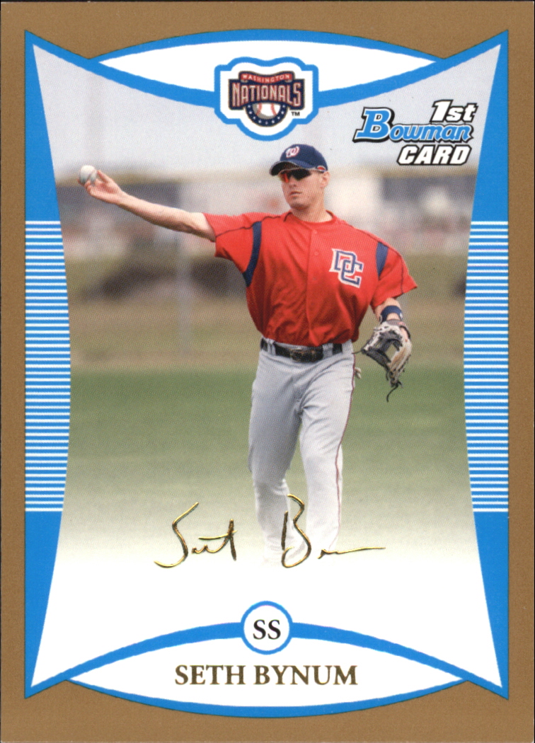 2008 Bowman Baseball "Prospects Gold" Insert Parallel Cards - Picture 76 of 151