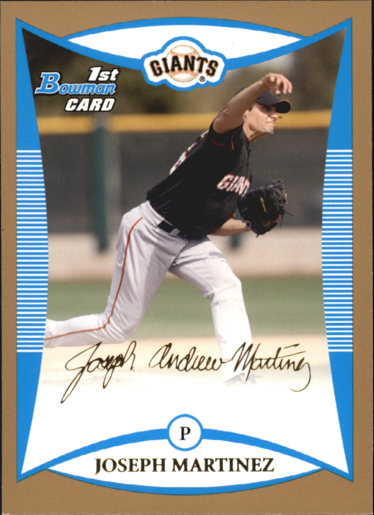 2008 Bowman Baseball "Prospects Gold" Insert Parallel Cards - Picture 84 of 151