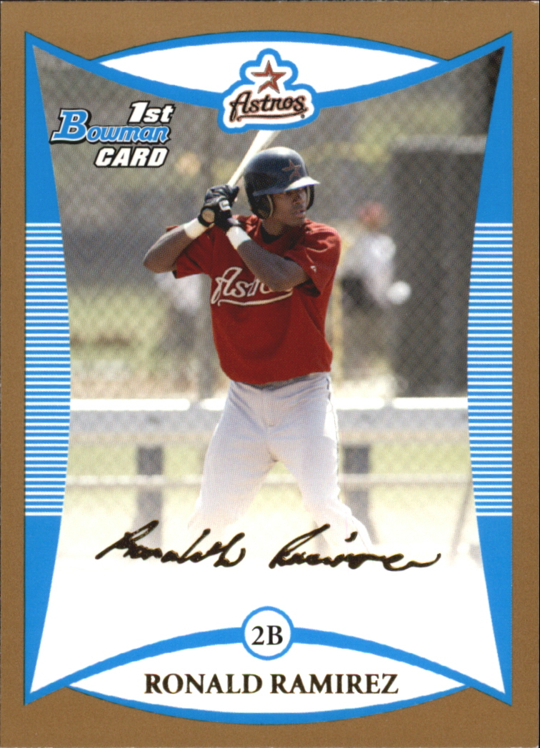 2008 Bowman Baseball "Prospects Gold" Insert Parallel Cards - Picture 94 of 151