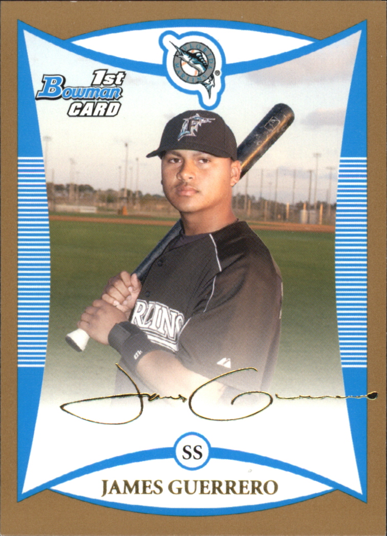 2008 Bowman Baseball "Prospects Gold" Insert Parallel Cards - Picture 106 of 151