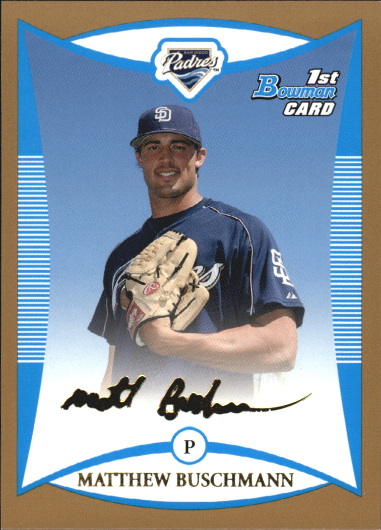 2008 Bowman Baseball "Prospects Gold" Insert Parallel Cards - Picture 126 of 151