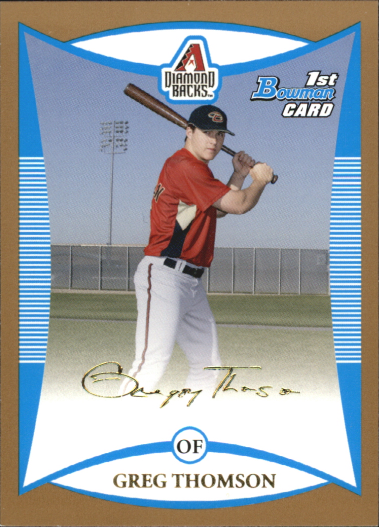 2008 Bowman Baseball "Prospects Gold" Insert Parallel Cards - Picture 128 of 151