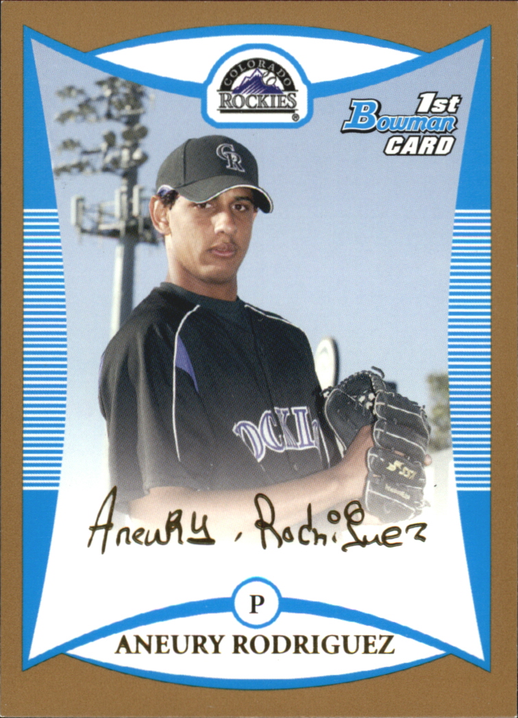 2008 Bowman Baseball "Prospects Gold" Insert Parallel Cards - Picture 130 of 151