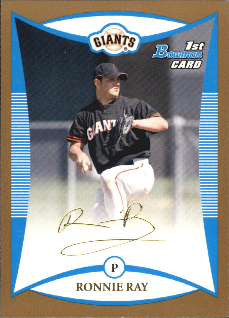 2008 Bowman Baseball "Prospects Gold" Insert Parallel Cards - Picture 140 of 151