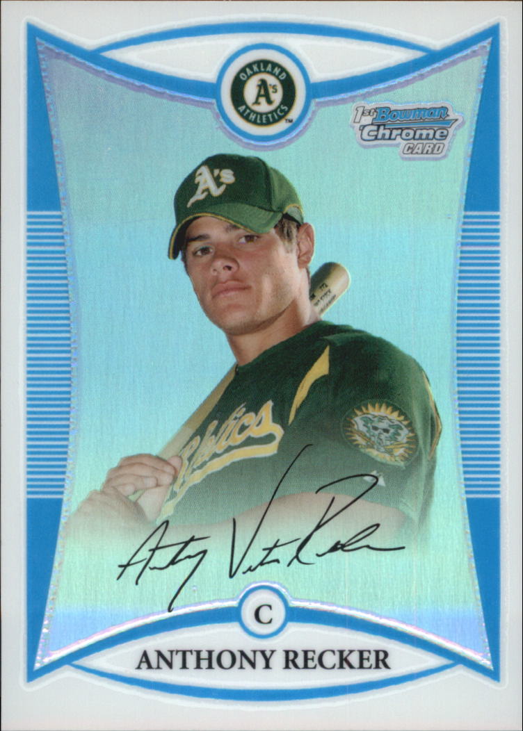 Oakland Athletics ANTHONY RECKER Signed Card