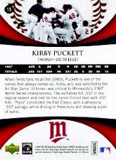 2007 Twins Upper Deck 1987 20th Anniversary #15 Kirby Puckett back image