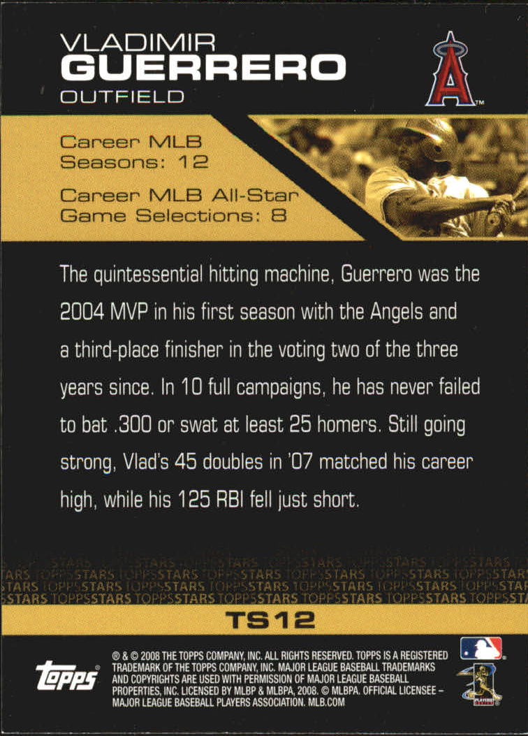 2008 Topps Baseball Topps Stars Insert Singles - You Choose - Picture 12 of 29