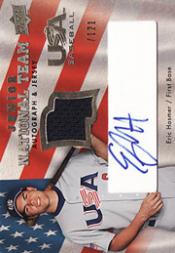 2008 Upper Deck USA Junior National Team Jerseys Autographs Blue #EH Eric Hosmer/121