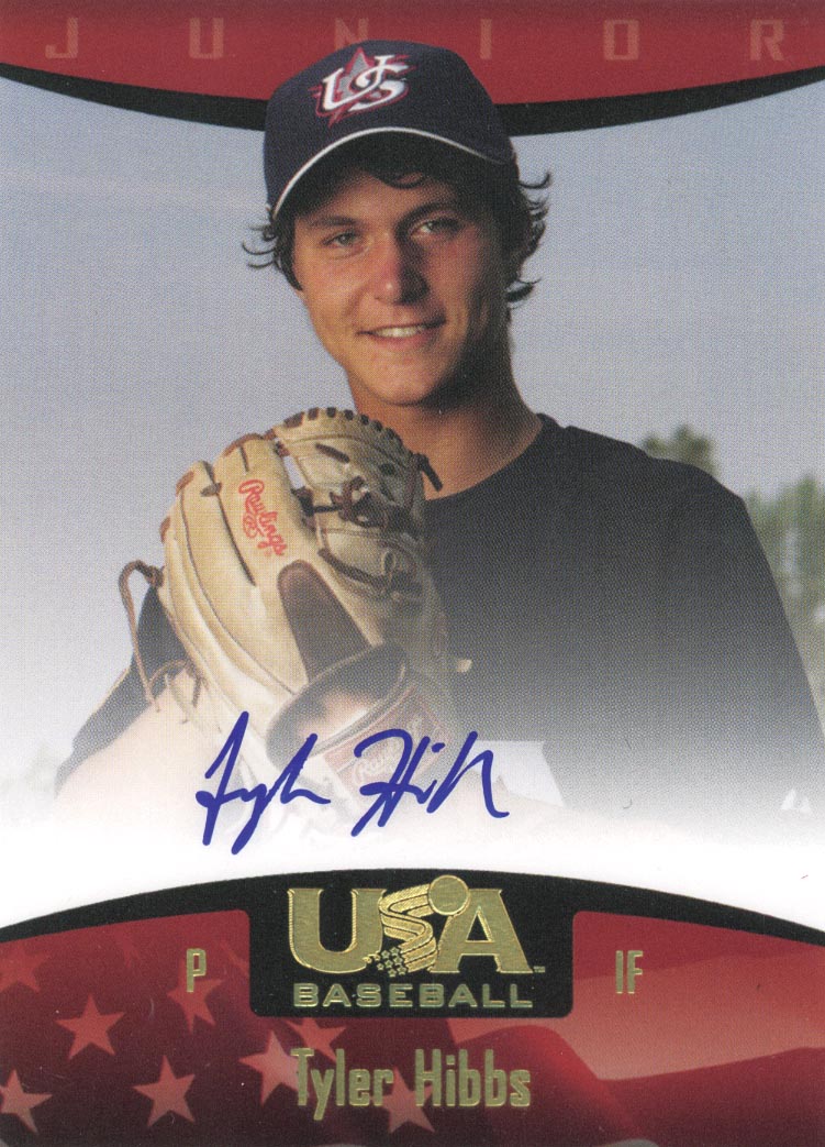 2008 USA Baseball Junior National Team On-Card Signatures #85 Tyler Hibbs