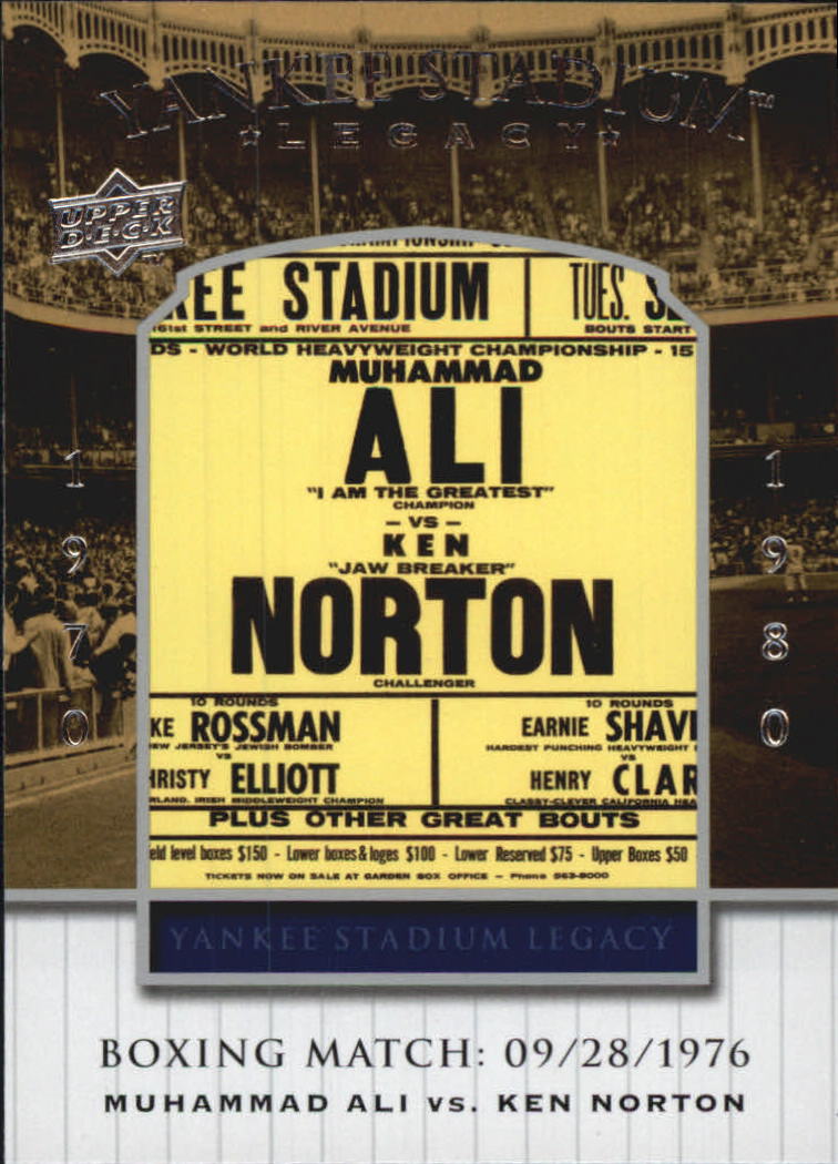 2008 Upper Deck Yankee Stadium Legacy Collection Historical Moments #4131 Muhammad Ali v. Ken Norton