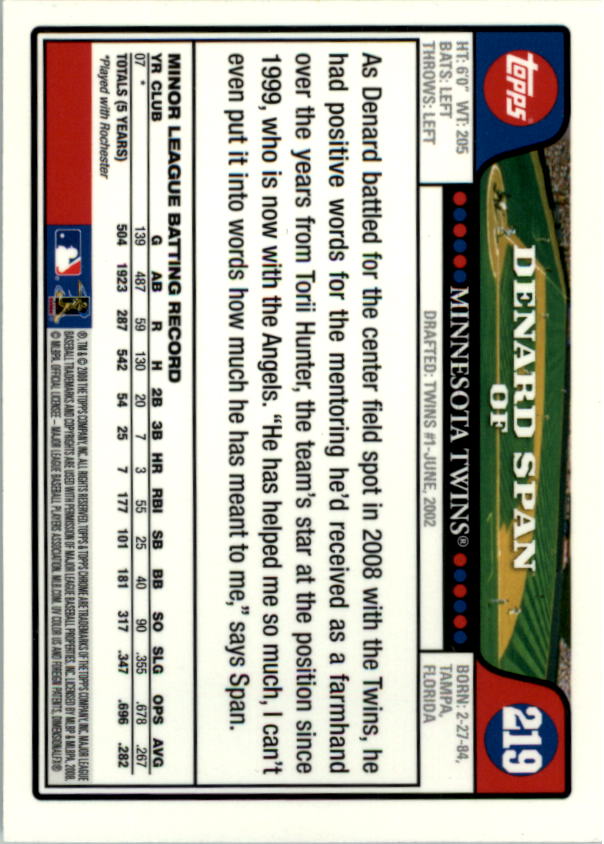 B4865- 2008 Topps Chrome BB Card #s 1-220 +Inserts -You Pick- 15+ FREE US SHIP - Picture 271 of 323