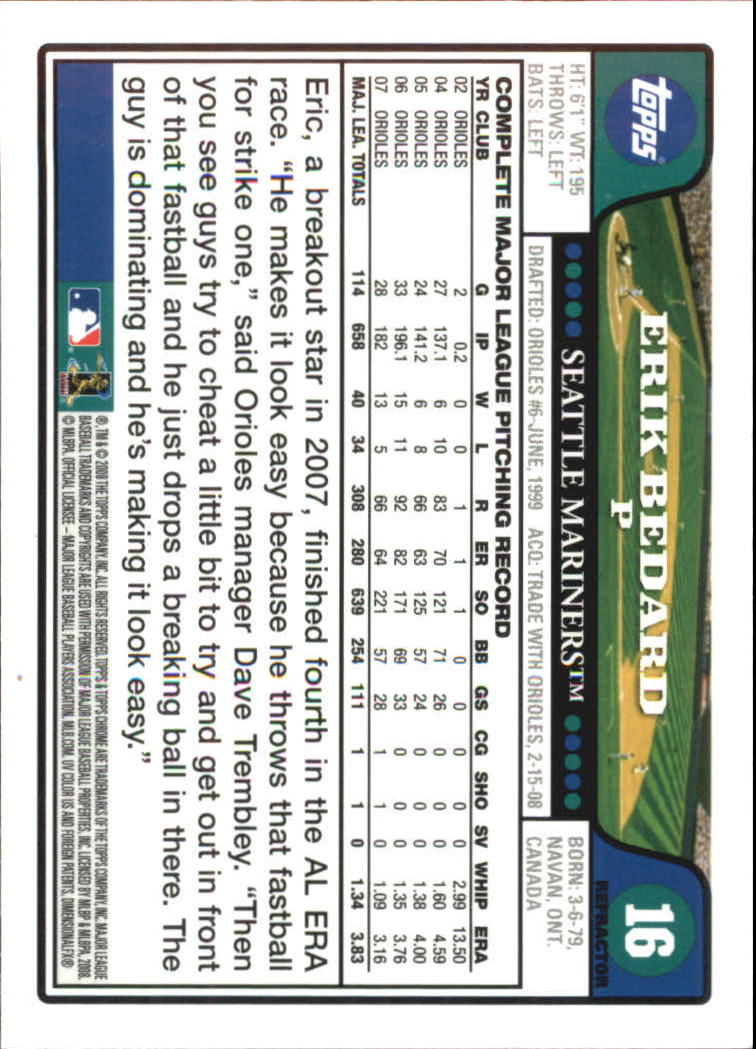 2008 Topps Chrome Baseball Refractor Singles - You Choose - Bild 17 von 266