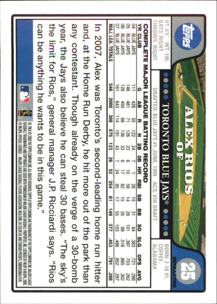 2008 Topps Chrome Baseball Refractor Singles - You Choose - Bild 19 von 266
