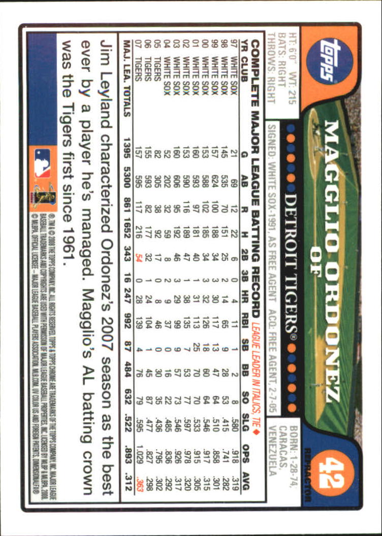 2008 Topps Chrome Baseball Refractor Singles - You Choose - Bild 48 von 266