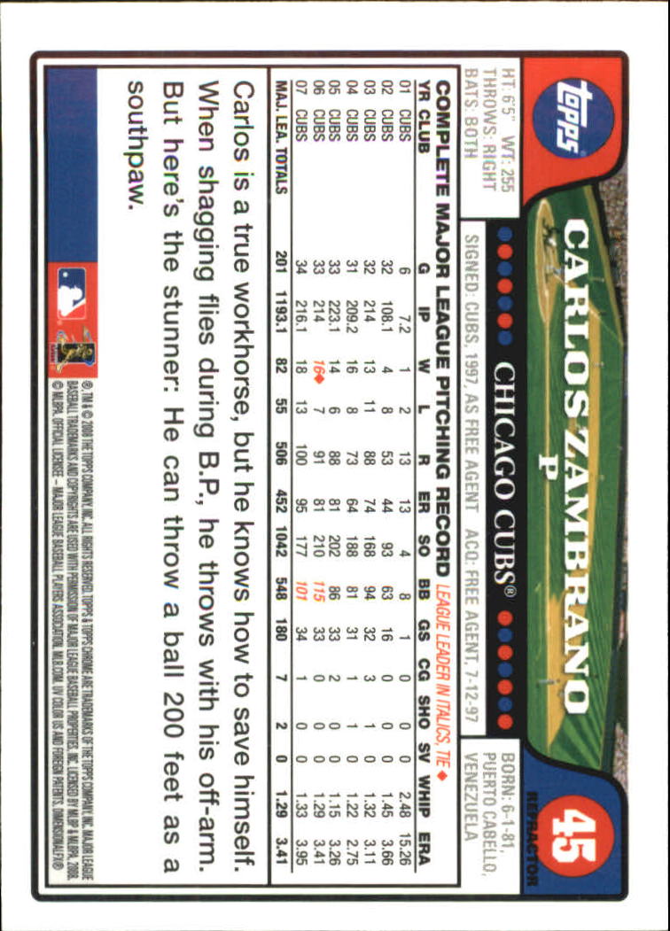 2008 Topps Chrome Baseball Refractor Singles - You Choose - Bild 52 von 266
