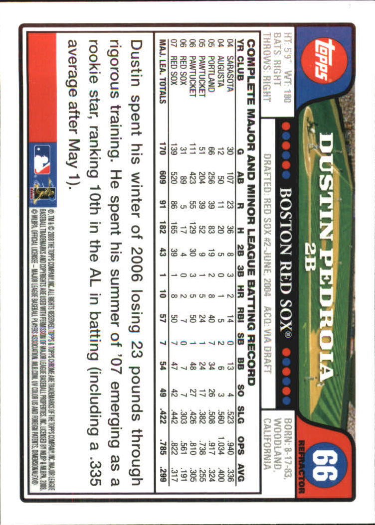 2008 Topps Chrome Baseball Refractor Singles - You Choose - Bild 73 von 266