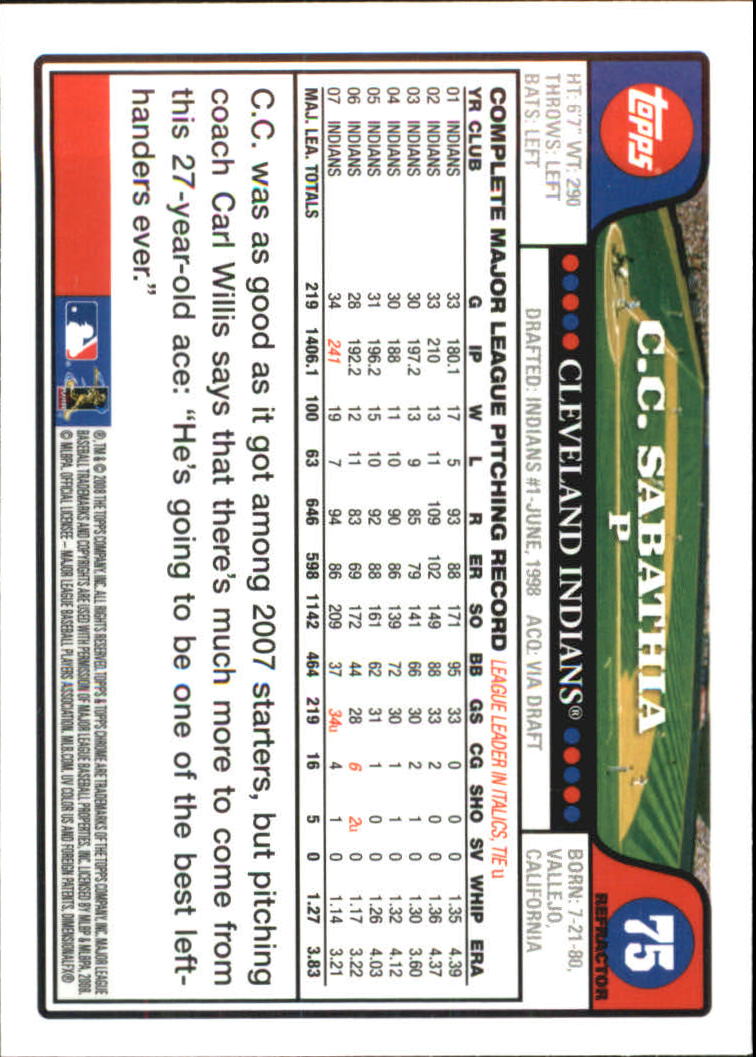 2008 Topps Chrome Baseball Refractor Singles - You Choose - Bild 83 von 266