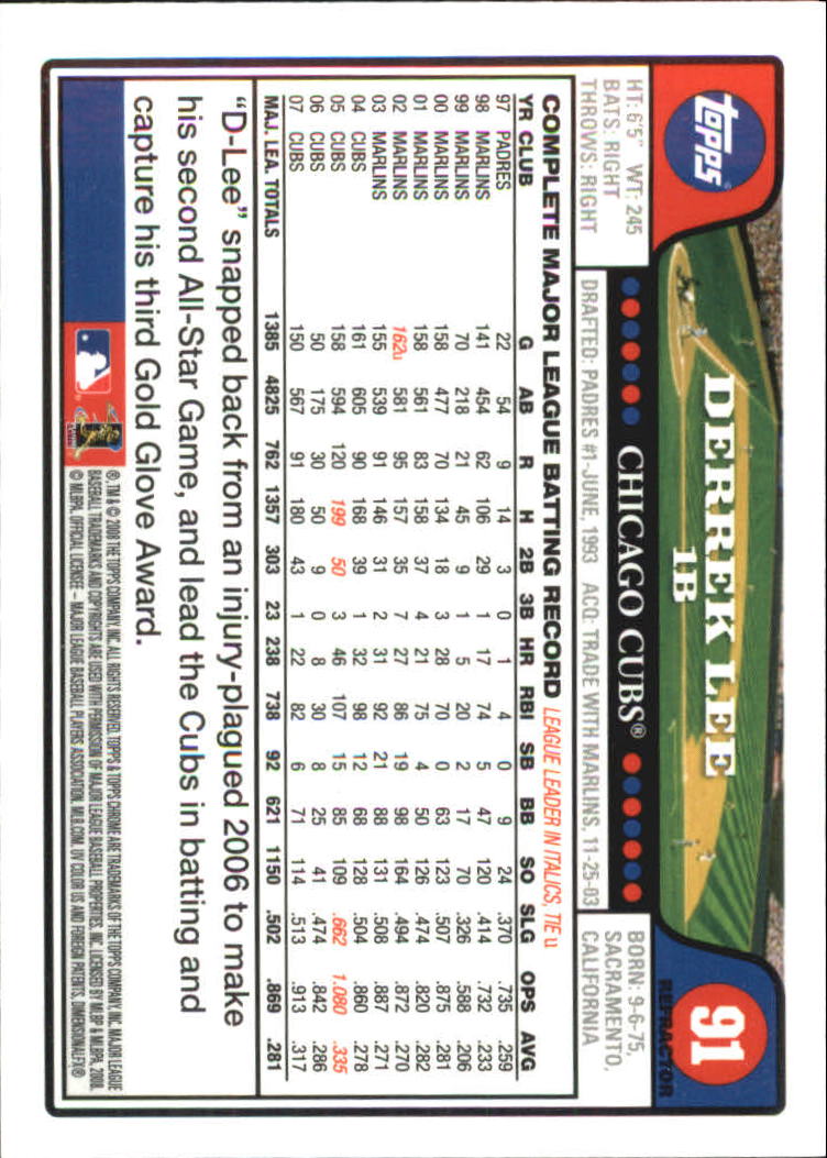 2008 Topps Chrome Baseball Refractor Singles - You Choose - Bild 103 von 266