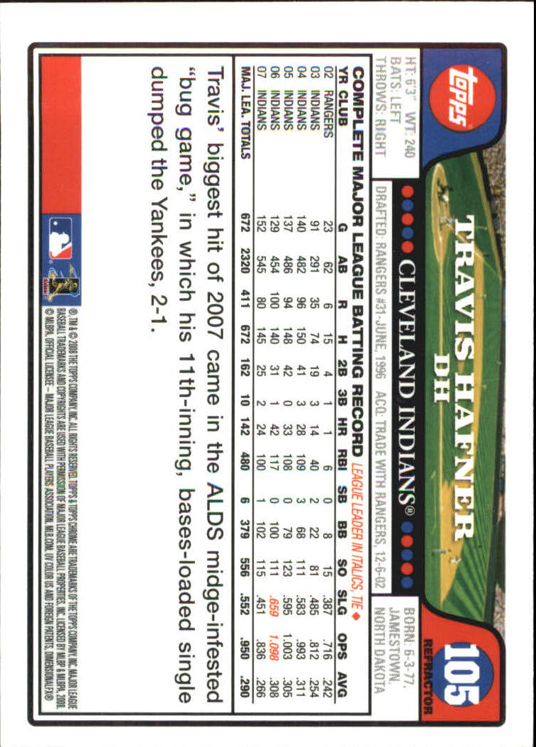 2008 Topps Chrome Baseball Refractor Singles - You Choose - Bild 117 von 266