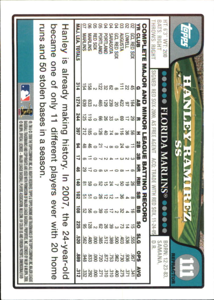 2008 Topps Chrome Baseball Refractor Singles - You Choose - Bild 125 von 266