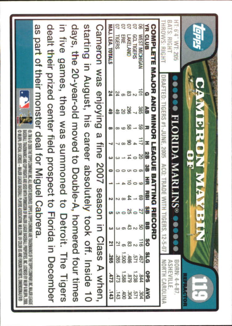2008 Topps Chrome Baseball Refractor Singles - You Choose - Bild 131 von 266