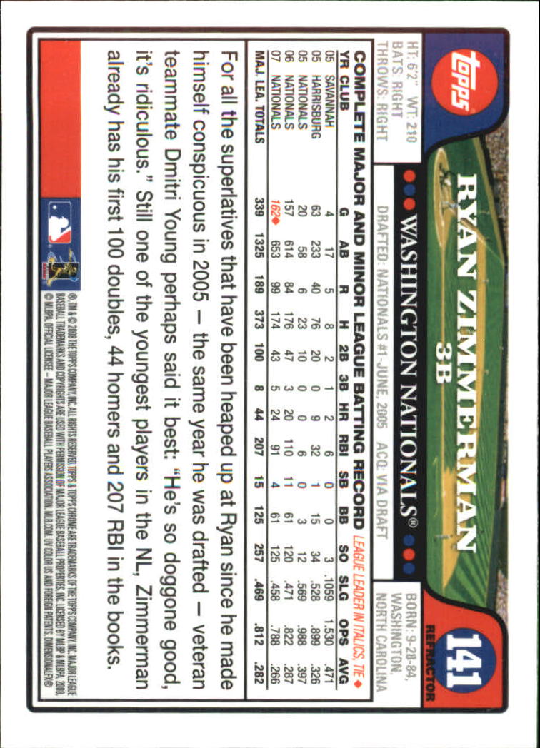 2008 Topps Chrome Baseball Refractor Singles - You Choose - Bild 160 von 266