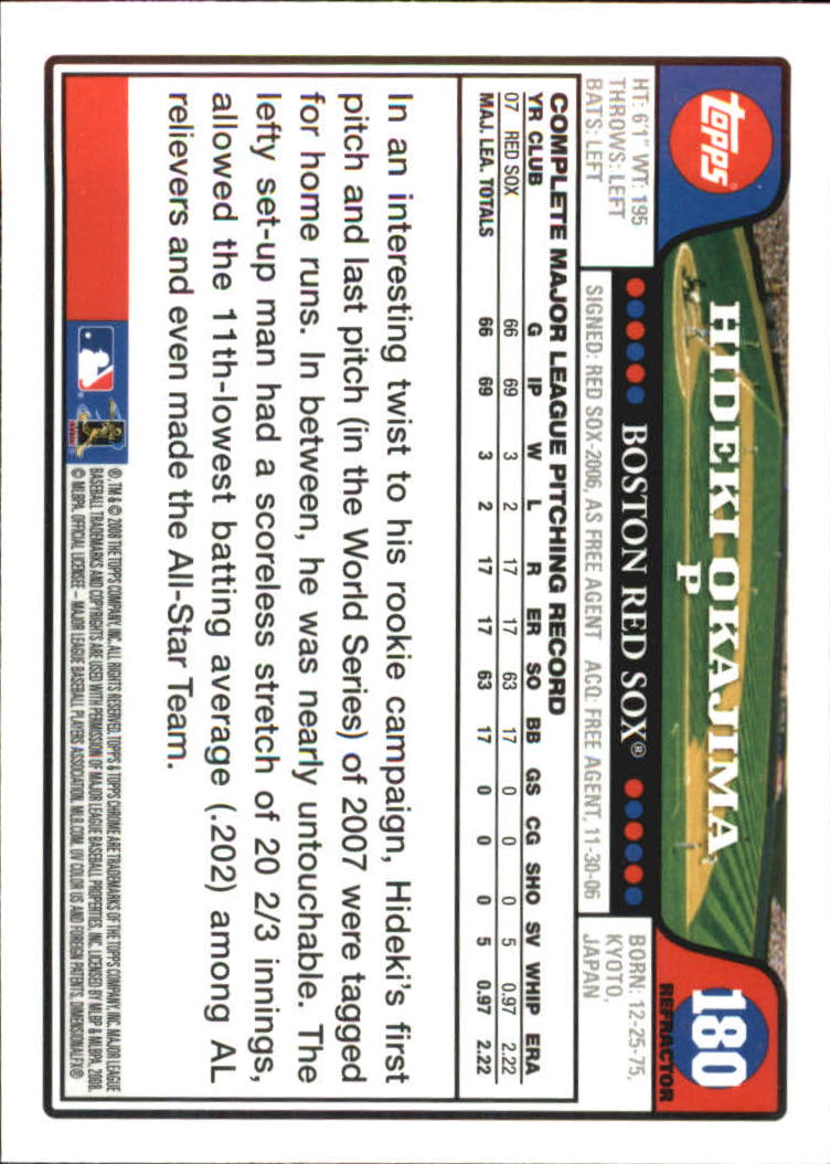 2008 Topps Chrome Baseball Refractor Singles - You Choose - Bild 213 von 266