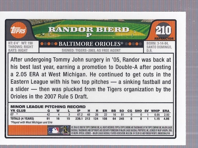2008 Topps Chrome Baseball Refractor Singles - You Choose - Bild 250 von 266