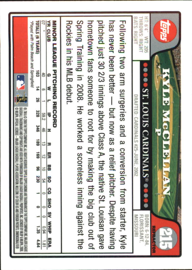 2008 Topps Chrome Baseball Refractor Singles - You Choose - Bild 256 von 266