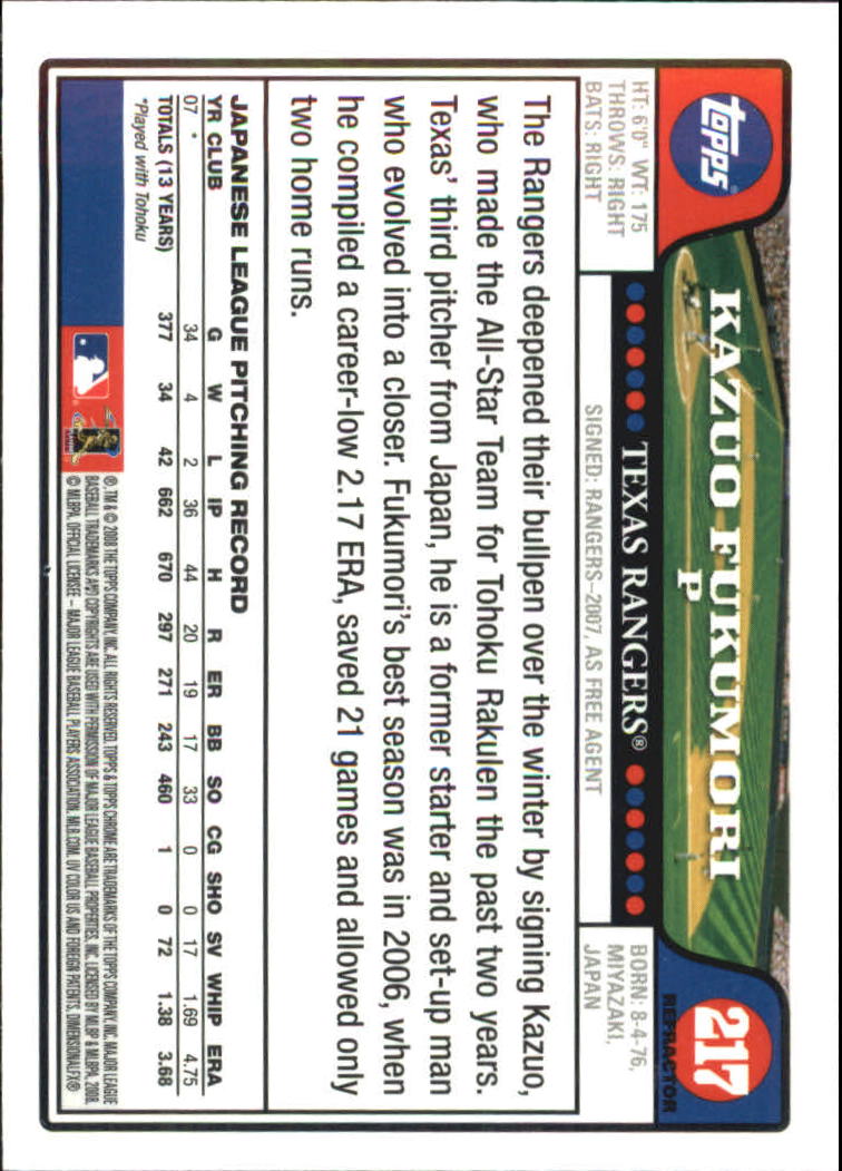 2008 Topps Chrome Baseball Refractor Singles - You Choose - Bild 260 von 266