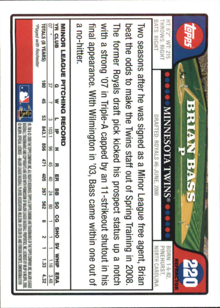 2008 Topps Chrome Baseball Refractor Singles - You Choose - Bild 266 von 266