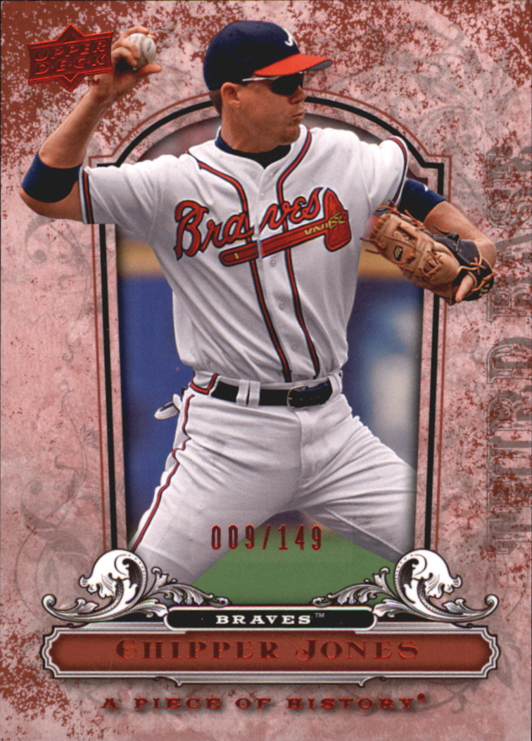 2008 UD A Piece of History Red #10 Chipper Jones
