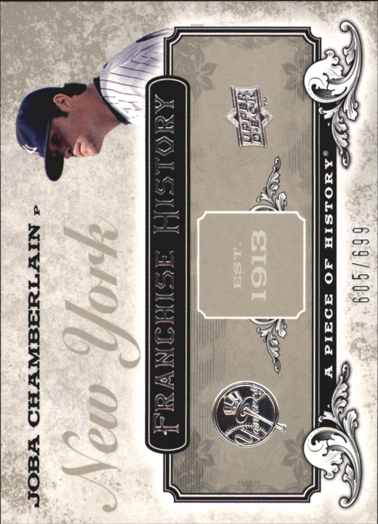 2008 UD A Piece of History Franchise History #FH36 Joba Chamberlain